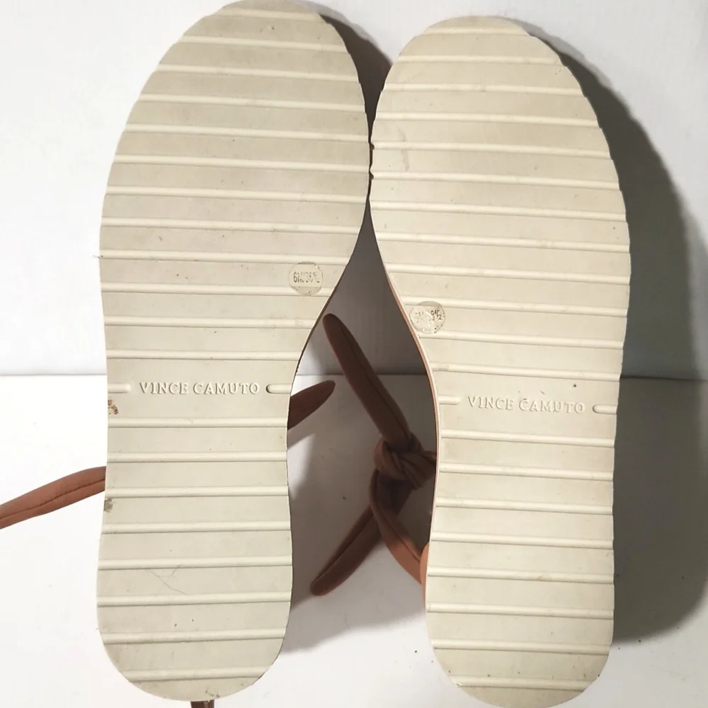 Vince Camuto Binadee Leather Platform Espadrilles Olive Size 6M EUC!!